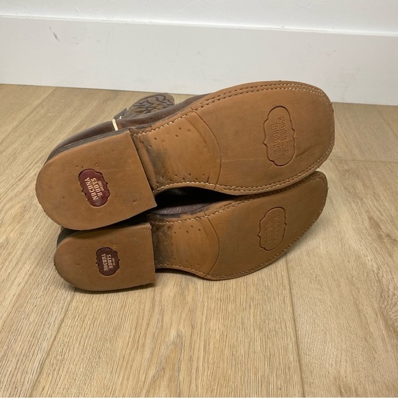 Nocona Deputy Brown Leather Square Toe Boots - Picture 7 of 8